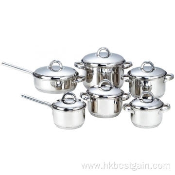 12 Pieces Cookware Set with 7-layer Capsulated Bottom